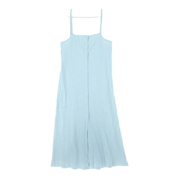Zara US Medium Rib Knit Dress Button Down Front Baby Blue NWT - Picture 3 of 8